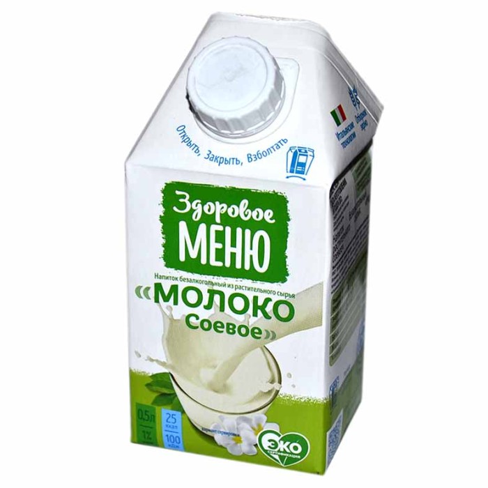 Молоко Здоровое меню соевое 0,5л т/п