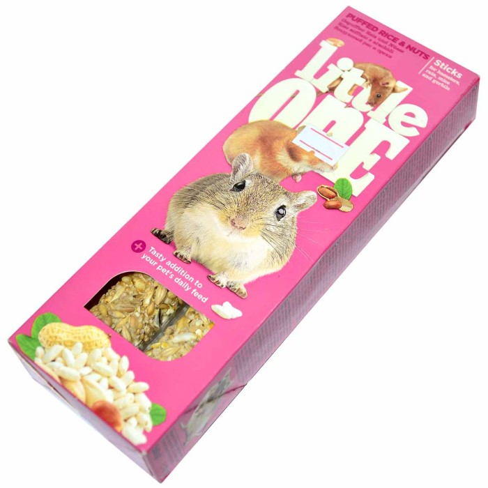 Лакомство для грызунов Little One Палочки с воздушным рисом и орехами 2*55гр к/у