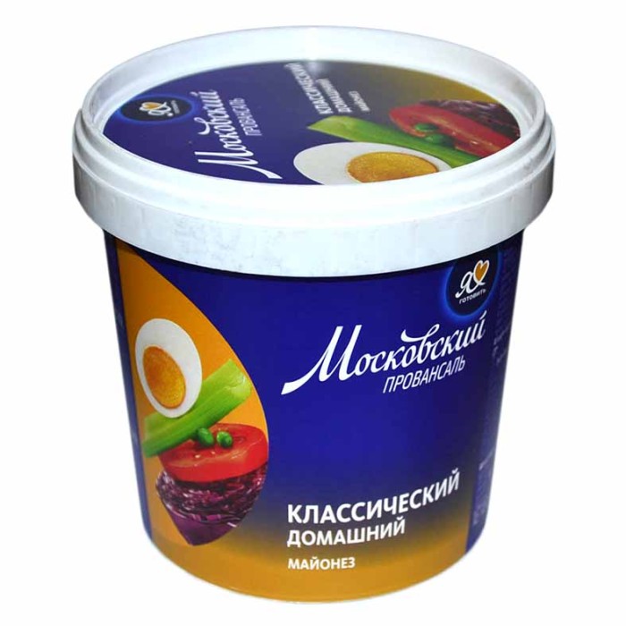 Майонез Московский Провансаль домашний 55% 800мл ведро