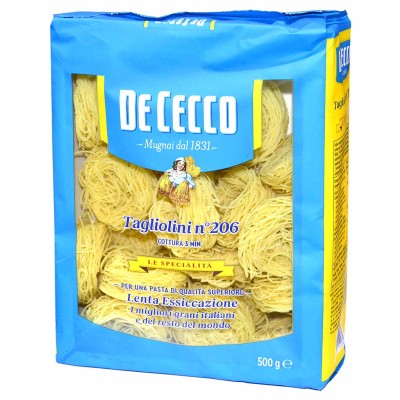 Макароны De Cecco Tagliolini Nidi Semola N°206 500гр м/у