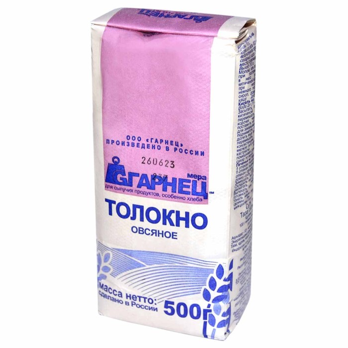 Толокно Гарнец овсяное 500гр м/у