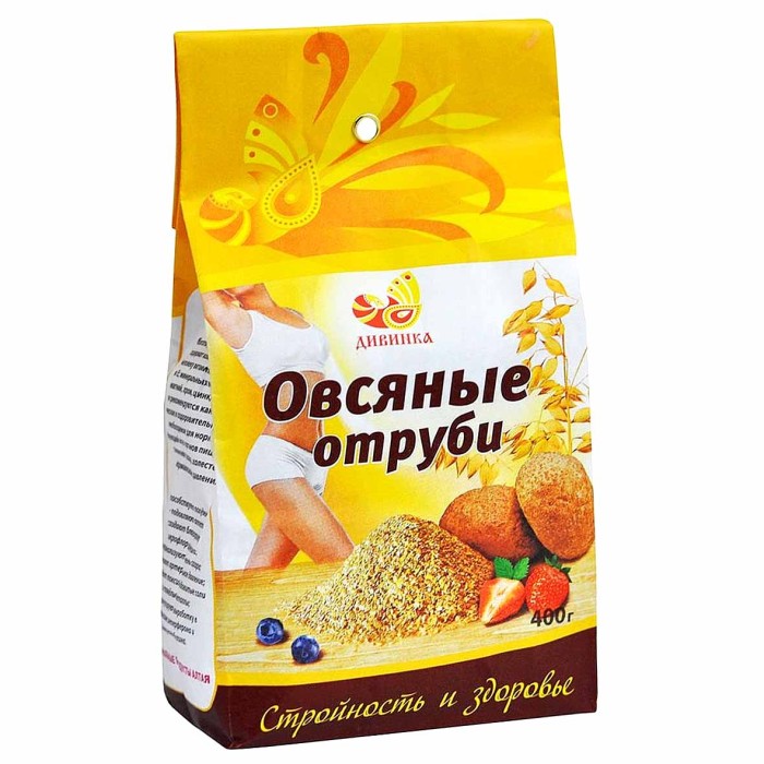 Отруби Дивинка овсяные мелкого помола 400гр м/у