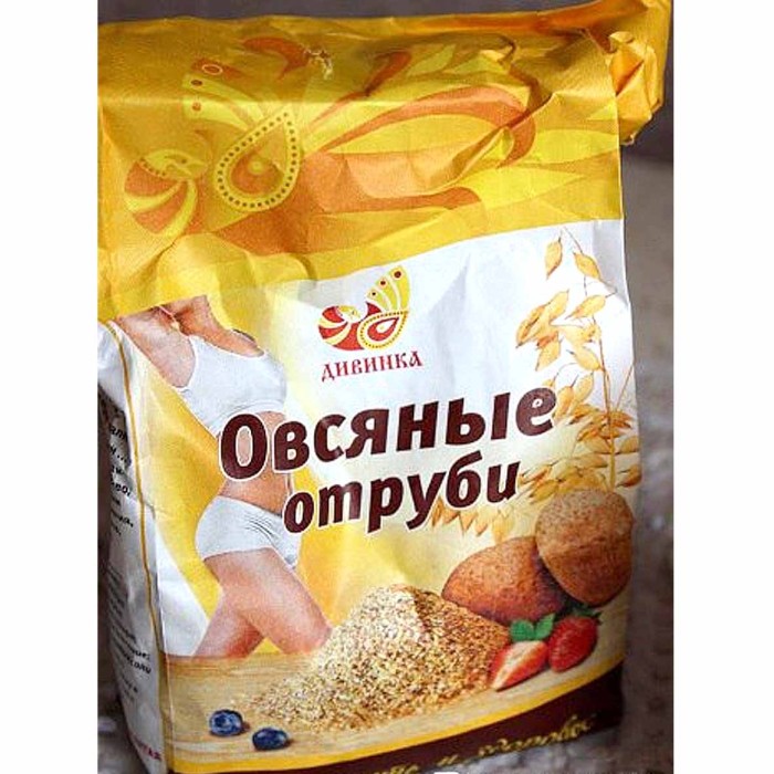 Отруби Дивинка овсяные мелкого помола 400гр м/у
