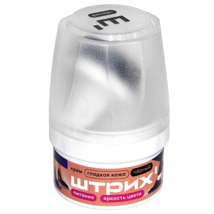 Крем для обуви Штрих Основной уход черный 60мл пэт