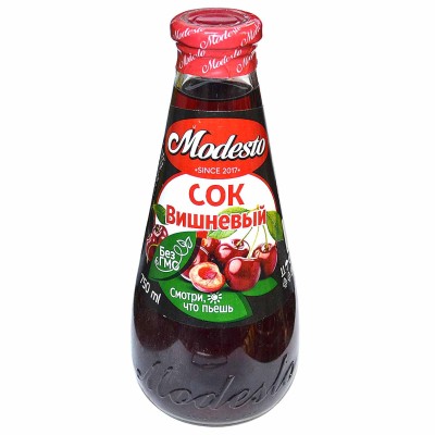Сок Modesto вишня натуральный 750мл ст/б