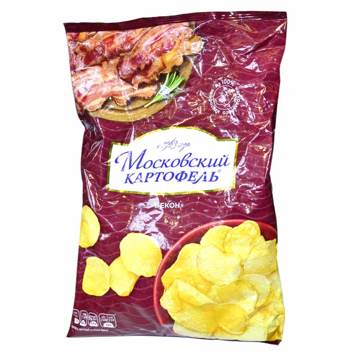 Чипсы Московский картофель вкус бекона 130гр м/у