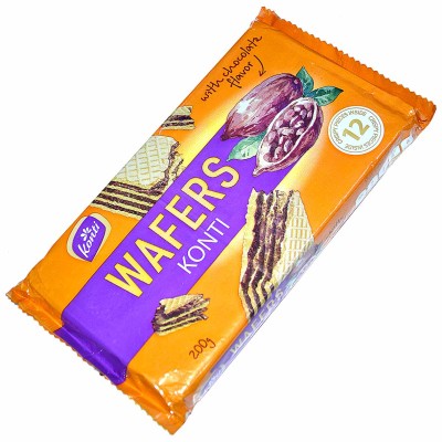 Вафли Конти Wafers шоколад 200гр м/у