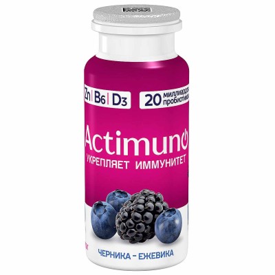 Напиток Actimuno вкус черника-ежевика 1,5% 95мл пэт