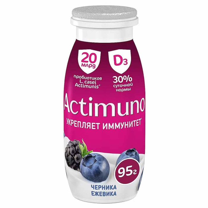 Напиток Actimuno вкус черника-ежевика 1,5% 95мл пэт