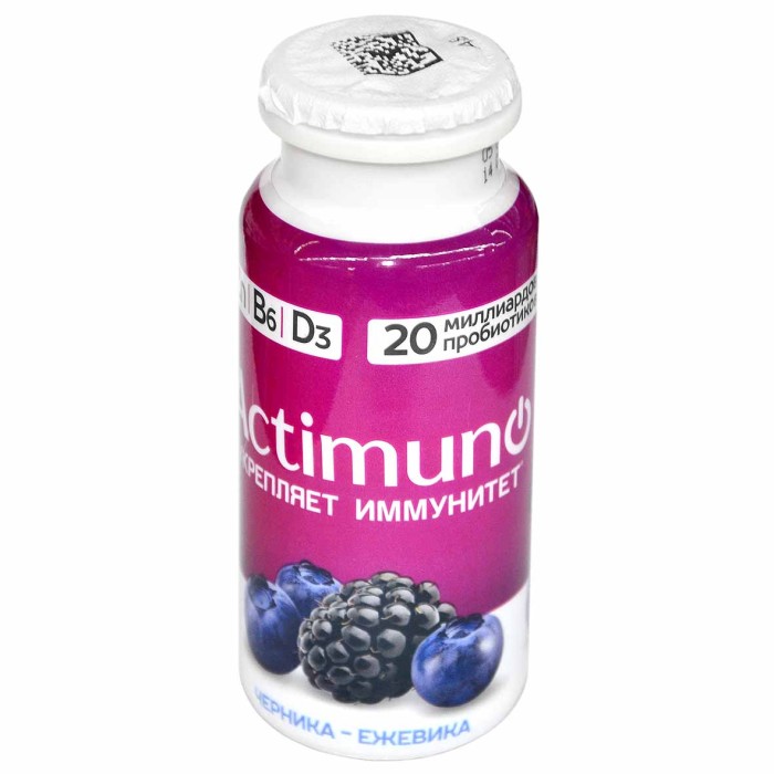 Напиток Actimuno вкус черника-ежевика 1,5% 95мл пэт