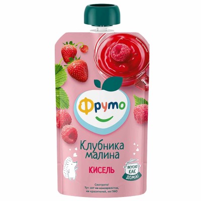Кисель Фруто Няня клубника-малина с 12мес 130гр д/п