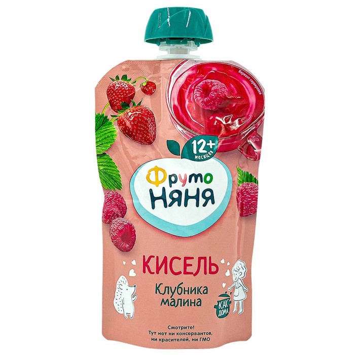 Кисель Фруто Няня клубника-малина с 12мес 130гр д/п