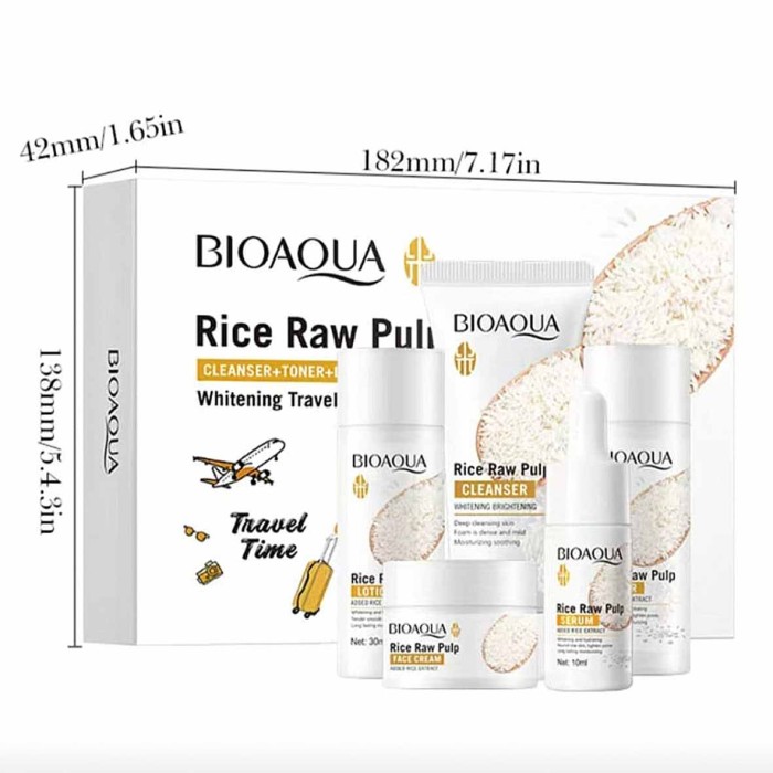 Набор подарочный Bioaoua Rice Raw Pulp 5в1 к/у