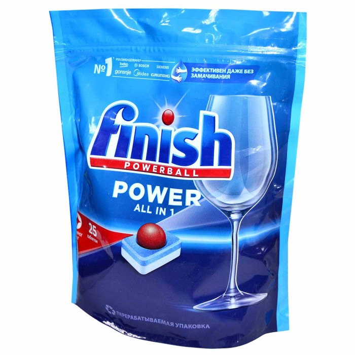 Таблетки для посудомоечных машин Finish Power 25шт д/п new