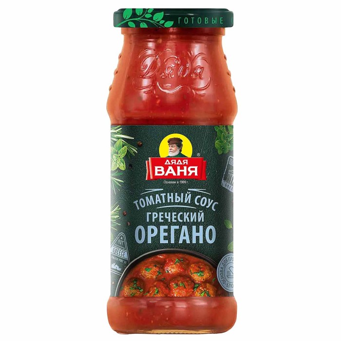 Соус томатный Дядя Ваня Греческий орегано 350гр ст/б