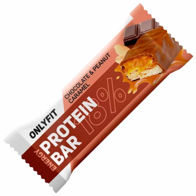 Батончик Onlyfit Шоколад и арахисовая карамель глазированный 50гр м/у