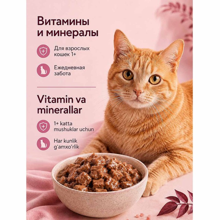 Корм для кошек Miracat говядина в соусе 75мл пауч