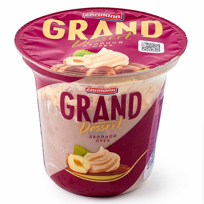 Пудинг Ehrmann Grand Dessert двойной орех 4,9% 200гр пэт