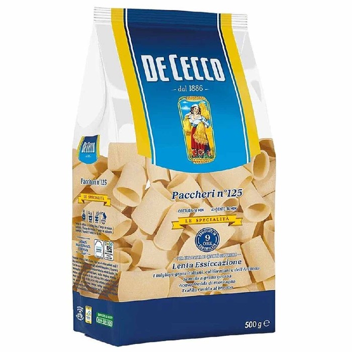 Макароны De Cecco Paccheri N°125 500гр м/у