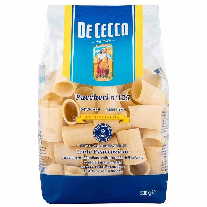 Макароны De Cecco Paccheri N°125 500гр м/у