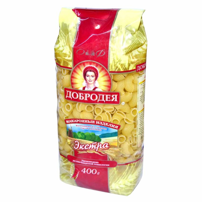 Макароны Добродея лапотки 400гр м/у