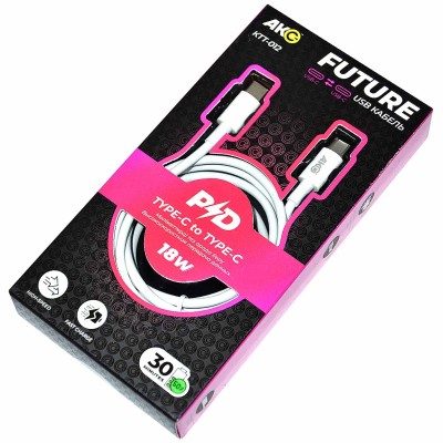 Кабель USB Акс Future КТТ-012 PD type-C to type-C 18W 1м