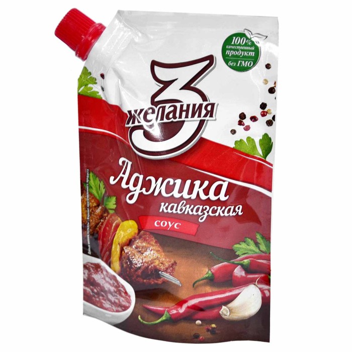 Соус 3 желания Аджика кавказская 140гр д/п
