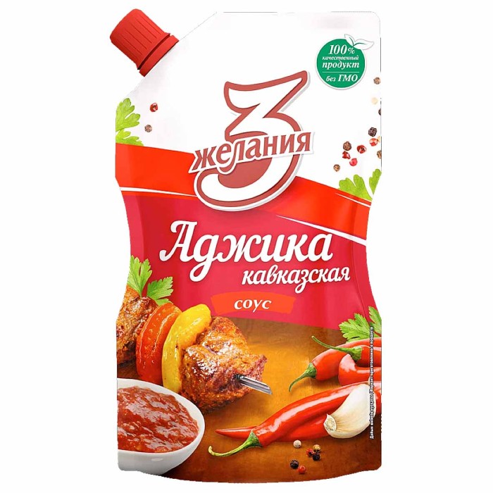 Соус 3 желания Аджика кавказская 140гр д/п