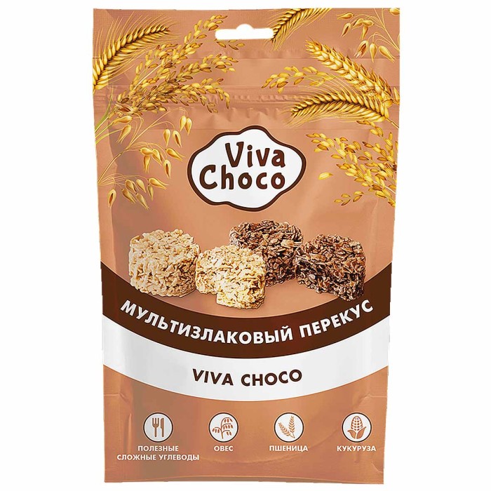 Конфеты мультизлаковые VivaChoco Ассорти 80 гр м/у