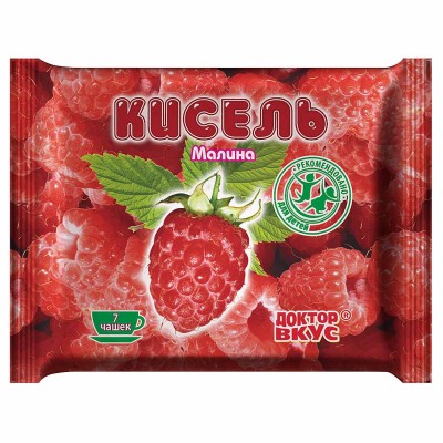 Кисель Доктор вкус малина 200гр брикет