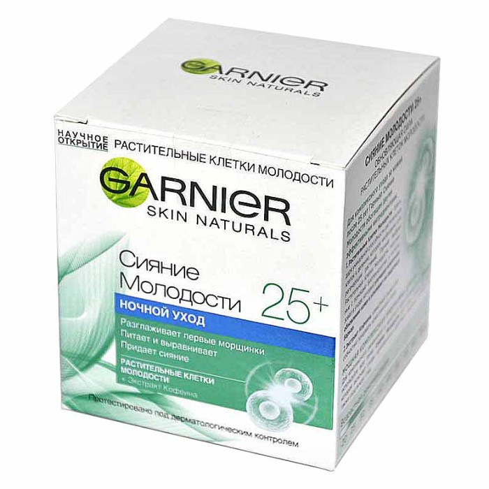 Крем для лица Garnier Клетки молодости сияние молодости ночь 25+ 50мл пэт