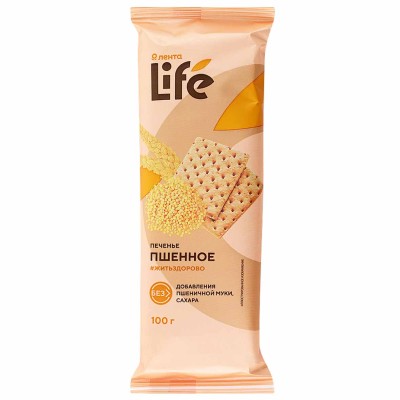 Печенье Лента Life пшенное 100гр м/у