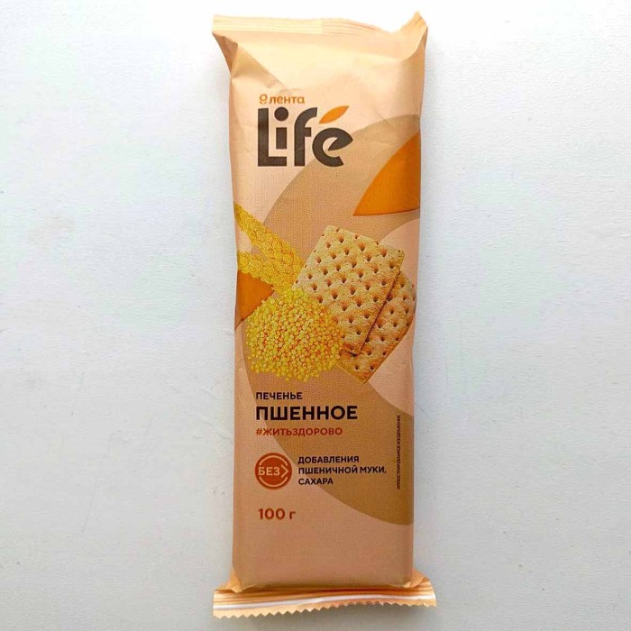 Печенье Лента Life пшенное 100гр м/у