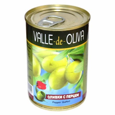 Оливки Valle De Oliva с перцем 280мл ж/б
