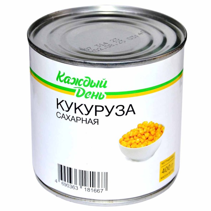 Кукуруза Каждый день сахарная 400гр ж/б