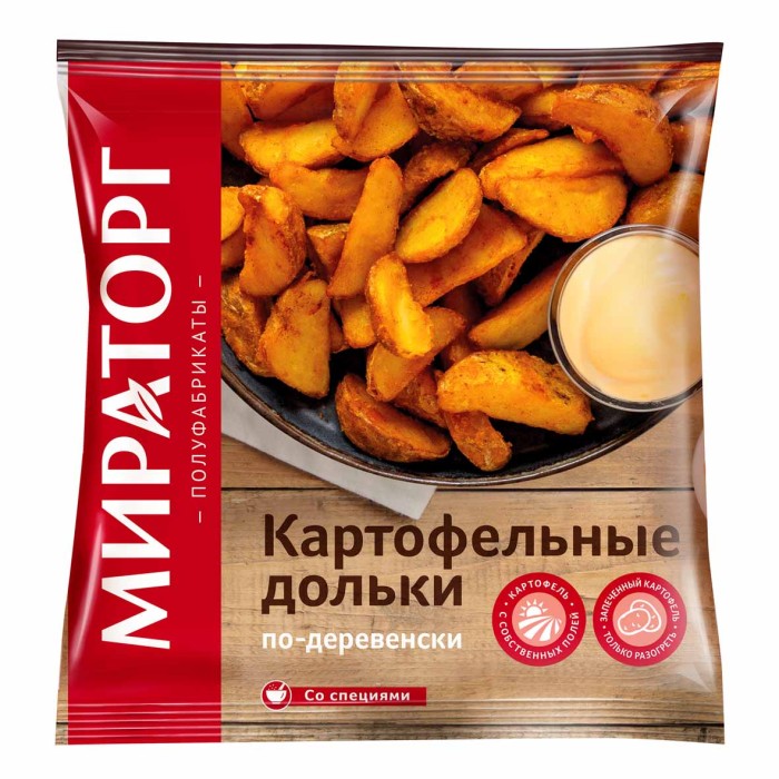 Дольки к картофельные Мираторг по-деревенски со специями 400гр м/у