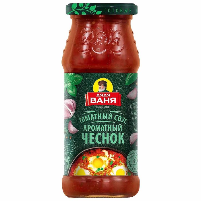 Соус томатный Дядя Ваня Ароматный чеснок 350гр ст/б
