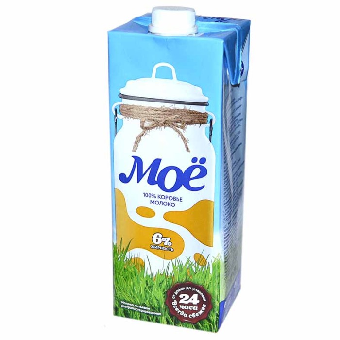 Молоко Мое 6% 950мл т/п