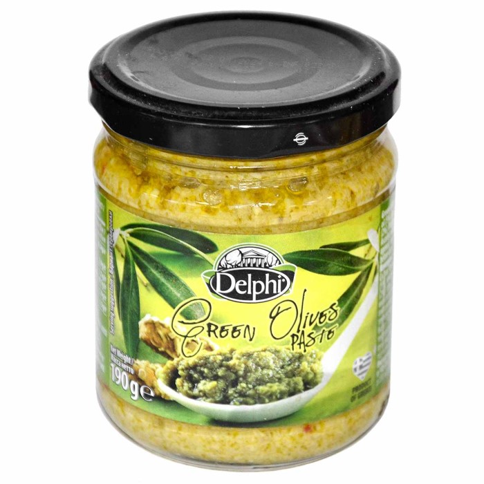 Паста Delphi из зеленых оливок Delphi 190гр ст/б