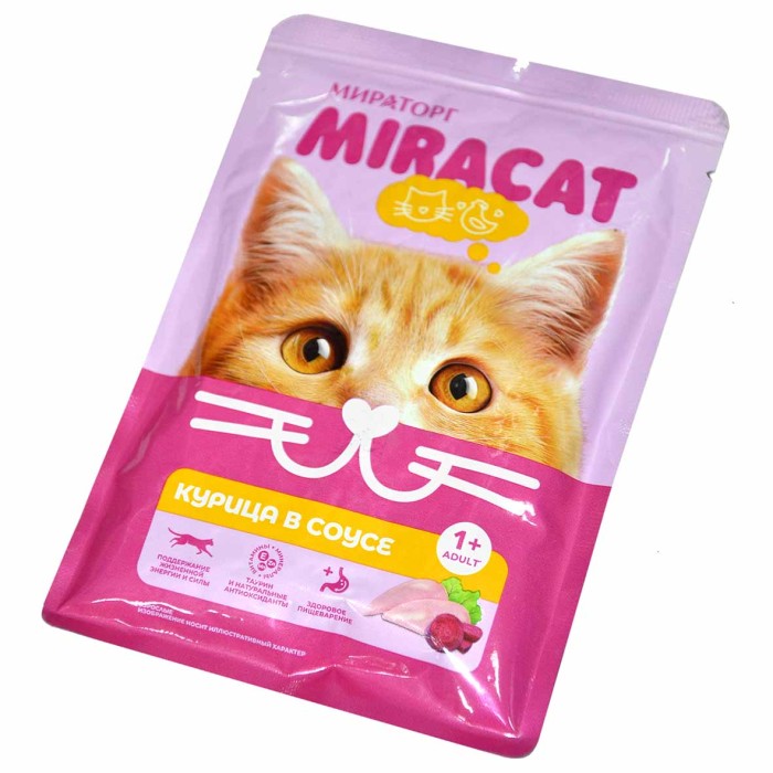 Корм для кошек Miracat курица в соусе 75мл пауч