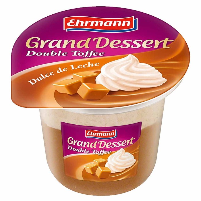 Пудинг Ehrmann Grand Dessert двойной тоффи 4,6% 200гр пэт