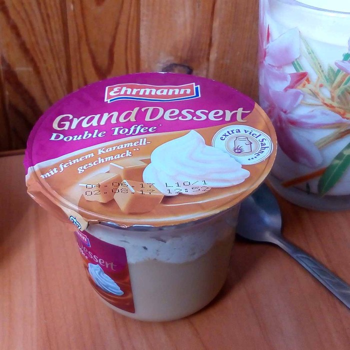 Пудинг Ehrmann Grand Dessert двойной тоффи 4,6% 200гр пэт