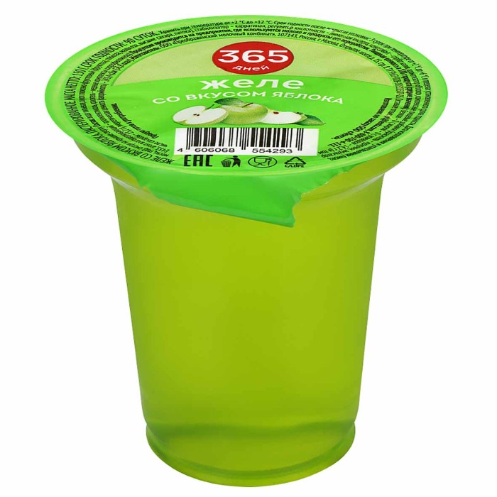 Желе 365 дней со вкусом яблока 150гр пэт
