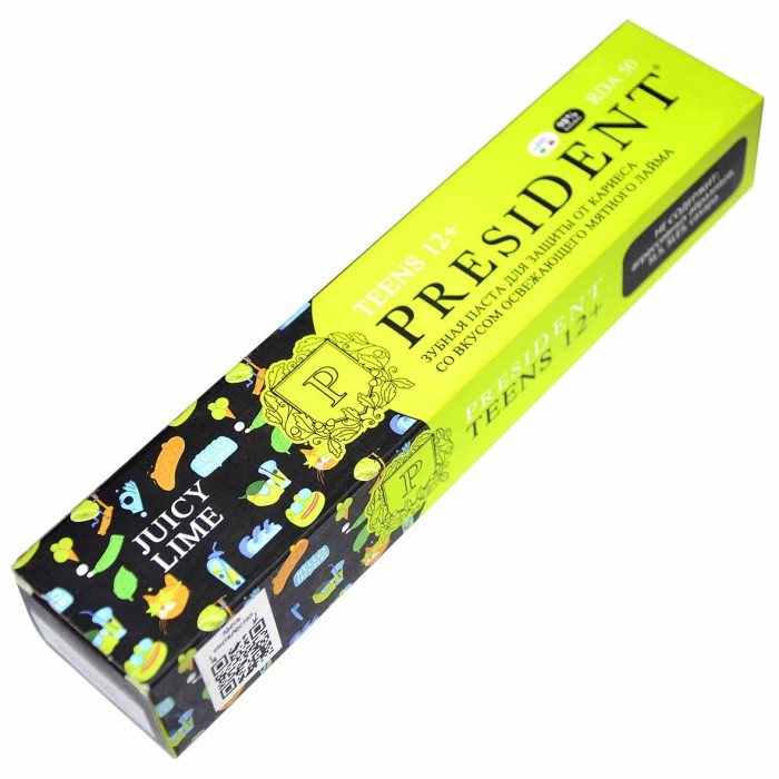 Паста зубная President Juicy lime детская 70гр к/у