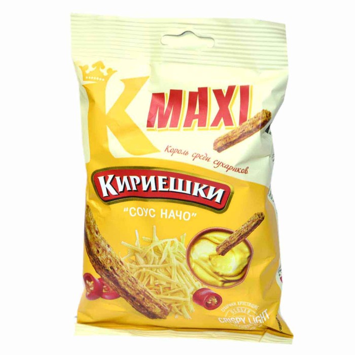 Сухарики Кириешки Maxi вкус начо 60гр м/у