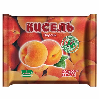 Кисель Доктор вкус персик 200гр брикет