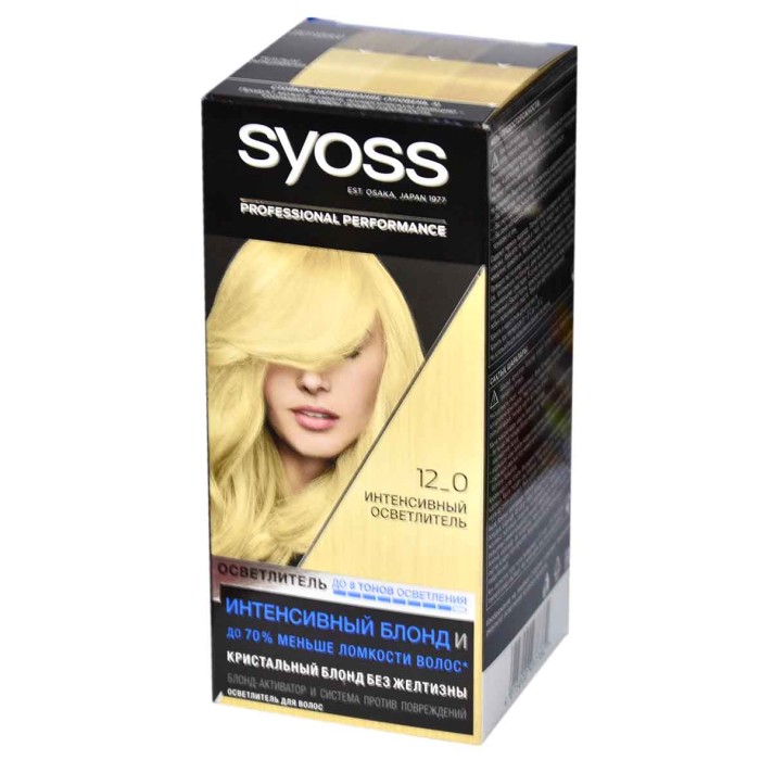 Краска для волос Syoss Color 12-0 Интенсивный осветлитель 110мл к/у