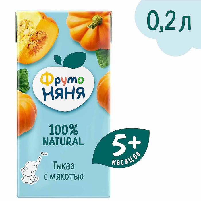 Сок ФрутоНяня Тыква 200мл т/п