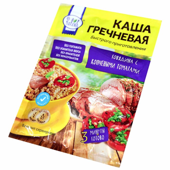 Каша гречневая Relish говядина с копчеными томатами 35гр м/у