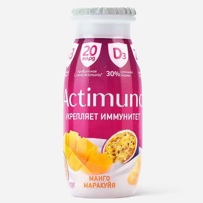 Напиток Actimuno вкус манго-маракуйя 1,5% 95мл пэт